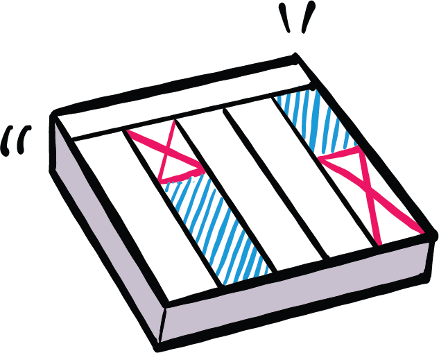 A cartoon of a calendar with X on some dates