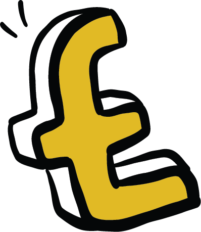 Cartoon image of a pound sign